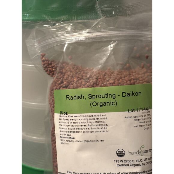 Deluxe Kitchen Crop Seed Sprouter with 4 Growing Trays and 16 Oz Of Radish Seeds - Picture 7 of 7